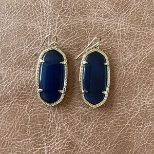 Kendra Scott Gold and Navy Earrings